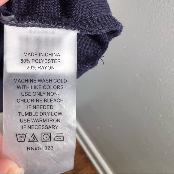 Riley & Rae Blouse Navy Blue Clip Dot L - Picture 10 of 11